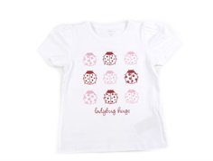 Name It bright white ladybug top